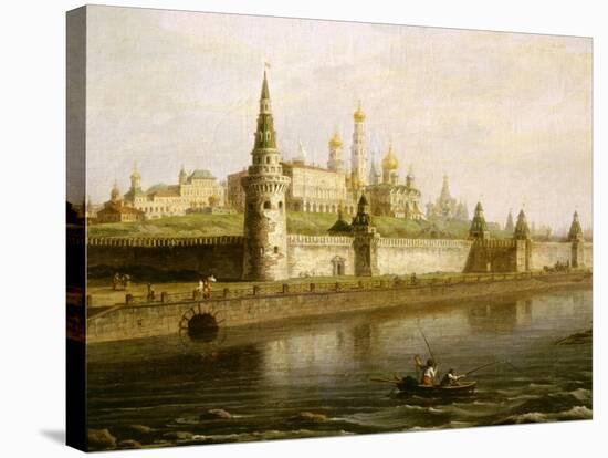 View of the Kremlin in Moscow, Russia, from the Kameny (Stone) Bridge, 1818-Maksim Nikiforovic Vorobev-Stretched Canvas