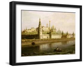 View of the Kremlin in Moscow, Russia, from the Kameny (Stone) Bridge, 1818-Maksim Nikiforovic Vorobev-Framed Giclee Print