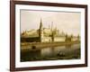 View of the Kremlin in Moscow, Russia, from the Kameny (Stone) Bridge, 1818-Maksim Nikiforovic Vorobev-Framed Giclee Print