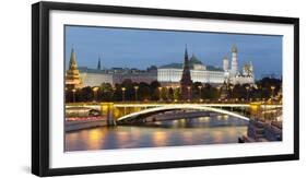 View of the Kremlin on the banks of the Moscow River, Moscow, Russia, Europe-Miles Ertman-Framed Photographic Print