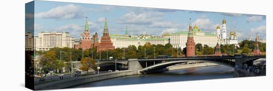 View of the Kremlin on the banks of the Moscow River, Moscow, Russia, Europe-Miles Ertman-Stretched Canvas