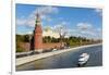 View of the Kremlin, UNESCO World Heritage Site, on the banks of the Moscow River, Moscow, Russia,-Miles Ertman-Framed Photographic Print