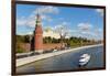 View of the Kremlin, UNESCO World Heritage Site, on the banks of the Moscow River, Moscow, Russia,-Miles Ertman-Framed Photographic Print