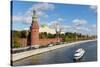 View of the Kremlin, UNESCO World Heritage Site, on the banks of the Moscow River, Moscow, Russia,-Miles Ertman-Stretched Canvas