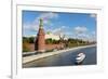 View of the Kremlin, UNESCO World Heritage Site, on the banks of the Moscow River, Moscow, Russia,-Miles Ertman-Framed Photographic Print