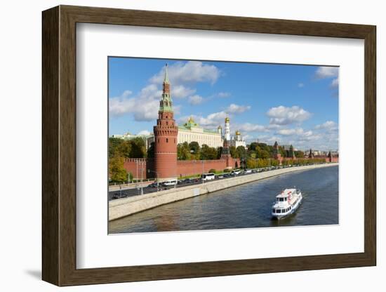 View of the Kremlin, UNESCO World Heritage Site, on the banks of the Moscow River, Moscow, Russia,-Miles Ertman-Framed Photographic Print