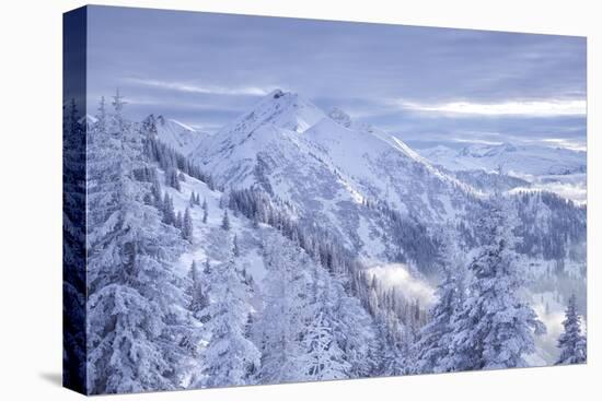 View of the Kreuzkogel to the Laderdinger Gamskarspitz, Salzburg, Austria-Rainer Mirau-Stretched Canvas