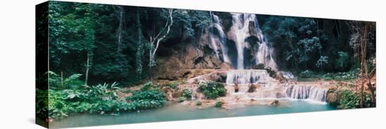 View of the Kuang Si Falls, Luang Prabang, Laos-null-Stretched Canvas