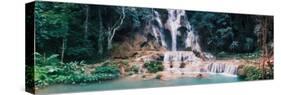 View of the Kuang Si Falls, Luang Prabang, Laos-null-Stretched Canvas