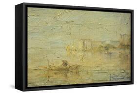 View of the Lagoon in Venice-Pietro Marussig-Framed Stretched Canvas