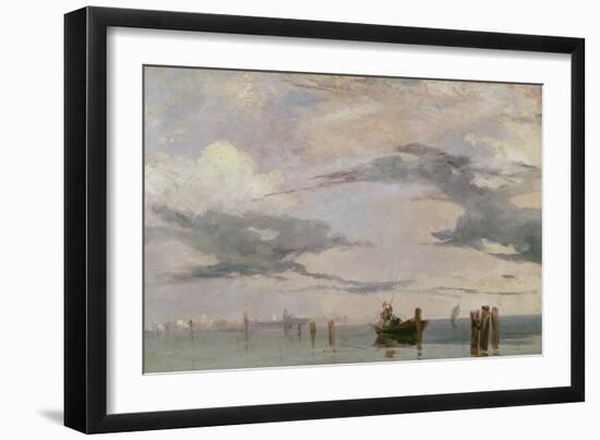 View of the Lagoon Near Venice, 1826-Richard Parkes Bonington-Framed Giclee Print