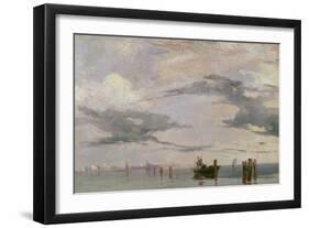 View of the Lagoon Near Venice, 1826-Richard Parkes Bonington-Framed Giclee Print