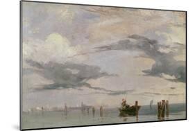 View of the Lagoon Near Venice, 1826-Richard Parkes Bonington-Mounted Giclee Print