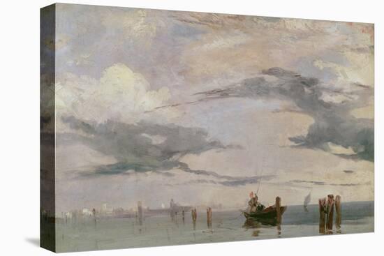 View of the Lagoon Near Venice, 1826-Richard Parkes Bonington-Stretched Canvas