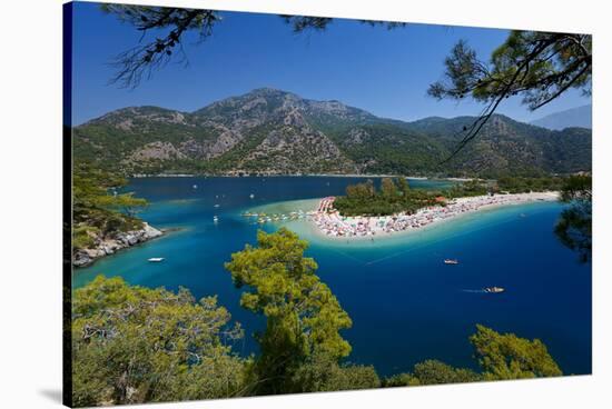 View of the Lagoon of Oludeniz near Fethiye, Mugla Province, Lycia, Turkey-null-Stretched Canvas