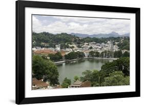 View of the Lake and Town of Kandy, Sri Lanka, Asia-John Woodworth-Framed Photographic Print