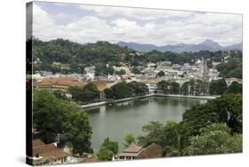 View of the Lake and Town of Kandy, Sri Lanka, Asia-John Woodworth-Stretched Canvas