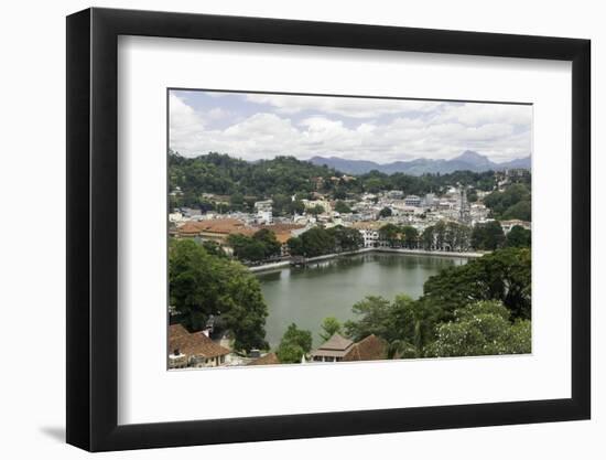 View of the Lake and Town of Kandy, Sri Lanka, Asia-John Woodworth-Framed Photographic Print
