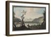 View of the Lake Avernus from the Road Between Puzzoli and Cuma-Pietro Fabris-Framed Giclee Print