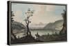 View of the Lake Avernus from the Road Between Puzzoli and Cuma-Pietro Fabris-Stretched Canvas