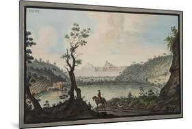 View of the Lake Avernus from the Road Between Puzzoli and Cuma-Pietro Fabris-Mounted Giclee Print