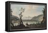 View of the Lake Avernus from the Road Between Puzzoli and Cuma-Pietro Fabris-Framed Stretched Canvas