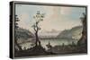 View of the Lake Avernus from the Road Between Puzzoli and Cuma-Pietro Fabris-Stretched Canvas