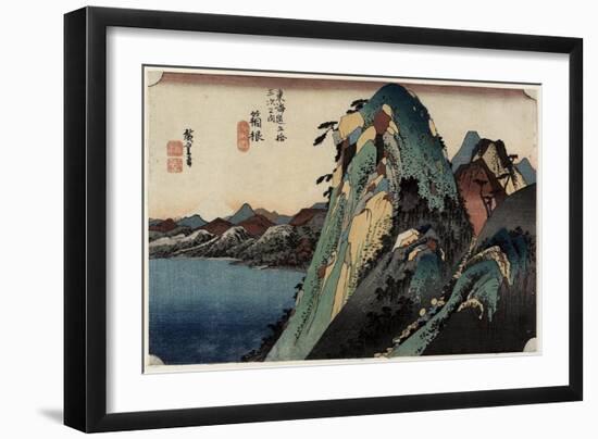 View of the Lake, Hakone, C. 1833-Utagawa Hiroshige-Framed Giclee Print