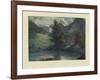 View of the Lake of Challes and Mont Blanc, 1807-1808-Elisabeth Louise Vigee-LeBrun-Framed Giclee Print