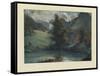 View of the Lake of Challes and Mont Blanc, 1807-1808-Elisabeth Louise Vigee-LeBrun-Framed Stretched Canvas