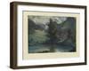 View of the Lake of Challes and Mont Blanc, 1807-1808-Elisabeth Louise Vigee-LeBrun-Framed Giclee Print