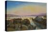 View of the Lake of Zurich with the Villa Rosau-Emanuel Labhardt-Stretched Canvas