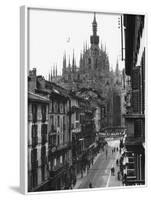 View of the Landscape of Milan with the Cathedral Dominating the Background-Carl Mydans-Framed Photographic Print