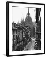 View of the Landscape of Milan with the Cathedral Dominating the Background-Carl Mydans-Framed Photographic Print