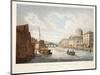 View of the Law Courts, Looking Up the Liffey, Dublin, 1799-James Malton-Mounted Giclee Print