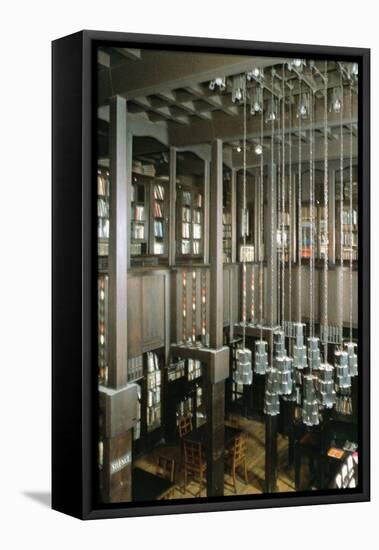 View of the Library, Built 1897-99-Charles Rennie Mackintosh-Framed Stretched Canvas