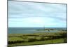 View of the Lifeboat Station, the Small Port of Goury Le Gros-Du-Raz and Geometrical Fields-null-Mounted Premium Giclee Print