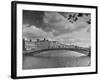 View of the Liffey River and the Metal Bridge in Dublin-Hans Wild-Framed Photographic Print