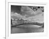 View of the Liffey River and the Metal Bridge in Dublin-Hans Wild-Framed Photographic Print