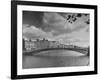 View of the Liffey River and the Metal Bridge in Dublin-Hans Wild-Framed Photographic Print