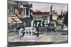 View of the Lithia Fountain Square - Ashland, OR-Lantern Press-Mounted Art Print