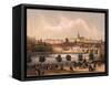 View of the Little Quarter and Prague Castle Hradcany, C.1845-Francois Joseph Sandmann-Framed Stretched Canvas