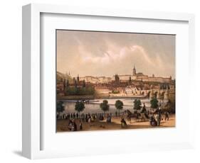 View of the Little Quarter and Prague Castle Hradcany, C.1845-Francois Joseph Sandmann-Framed Giclee Print