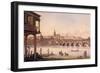 View of the Little Quarter and Prague Castle Hradcany from Papoušek's Bath, 1825-Vincenc Morstadt-Framed Giclee Print