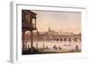 View of the Little Quarter and Prague Castle Hradcany from Papoušek's Bath, 1825-Vincenc Morstadt-Framed Giclee Print