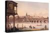 View of the Little Quarter and Prague Castle Hradcany from Papoušek's Bath, 1825-Vincenc Morstadt-Stretched Canvas