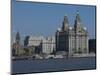 View of the Liverpool Skyline and the Liver Building, from the Mersey Ferry-Ethel Davies-Mounted Photographic Print