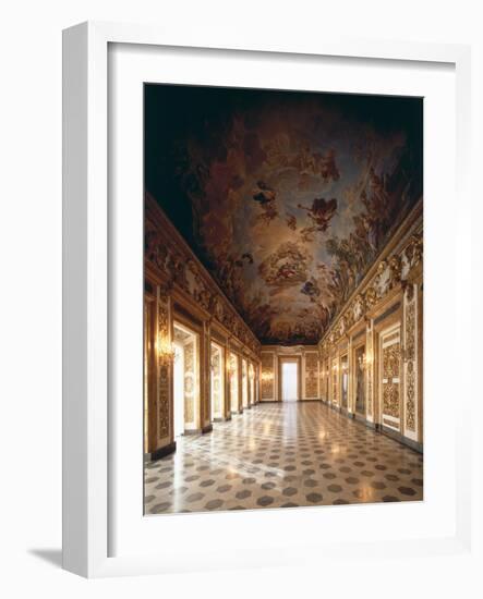 View of the Loggia with Ceiling Fresco Depicting the Apotheosis of the Second Medici Dynasty-Luca Giordano-Framed Giclee Print