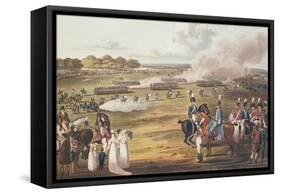 View of the London Volunteer Cavalry and Flying Artillery, 1805 (Colour Litho)-Charles Cranmer-Framed Stretched Canvas