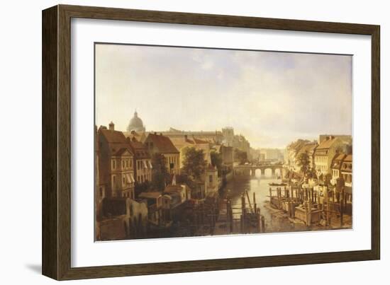 View of the Long Bridge from the Mühlendamm, 1850-Albert Schwendy-Framed Giclee Print